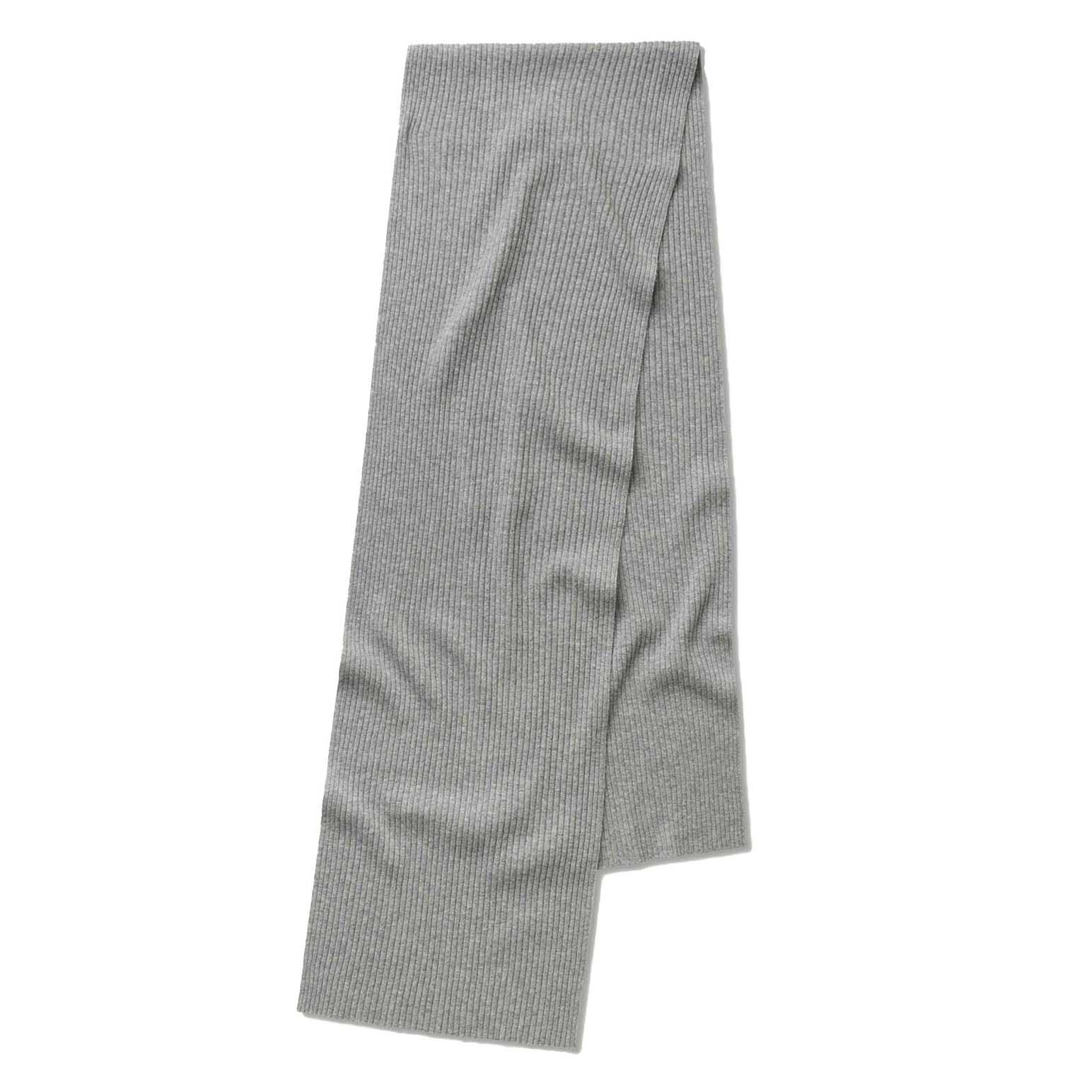 Assembly Label Wool Cashmere Rib Scarf Grey Marle